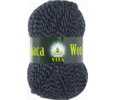 Vita Alpaka wool Черно синий меланж, 2989
