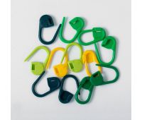 10899 Knit Pro Маркер для вязания "Булавка", пластик, желтый/зеленый/светло-зеленый/темно-бирюзовый, 30шт в упаковке