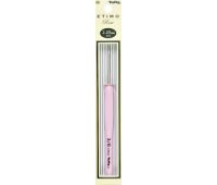 2,20 TULIP Крючок для вязания с ручкой "ETIMO Rose" 2,2мм, алюминий/пластик, серебристый/розовый
