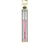 3,00 TULIP Крючок для вязания с ручкой "ETIMO Rose" 3,0мм, алюминий/пластик, серебристый/розовый