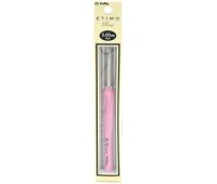 5,00 TULIP Крючок для вязания с ручкой "ETIMO Rose" 5,0мм, алюминий/пластик, серебристый/розовый