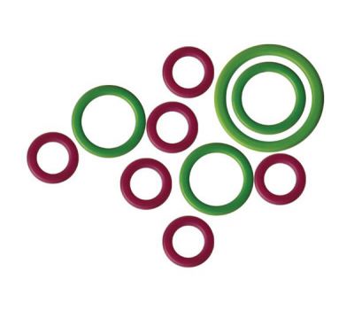 10801 Knit Pro Маркер для вязания "Кольцо" (кольца: 16,5мм-10шт, 10мм-20шт, 6мм-20шт), пластик, зеленый/красный, 10801