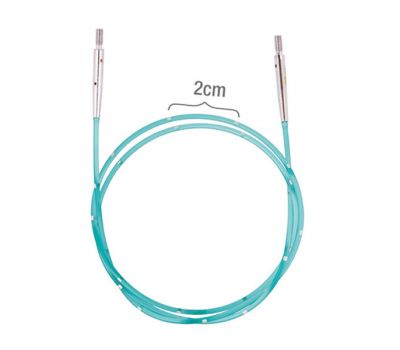 42174 Knit Pro Тросик (заглушки 2шт, кабельный ключик) для съемных спиц, длина 56см (готовая длина спиц 80см), зеленый, 42174
