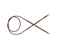 100/3,25 Knit Pro Спицы круговые укороченные "Symfonie" 3,25мм/100см  ламинированная береза, многоцветный