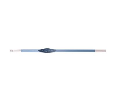4,00 Knit Pro Крючок для вязания "Zing" 4,0мм, алюминий, сапфир (темно синий), 47469