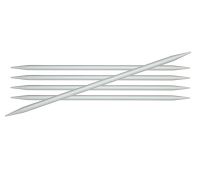 20/5,00 Knit Pro Спицы чулочные "Basix Aluminum" 5,0мм/20см, алюминий, серебристый, 5шт в упаковке