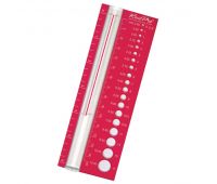 10701 Knit Pro Линейка для измерения спиц и плотности вязания, пластик, красный