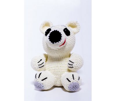 Набор Амигуруми для вязания игрушки Белый мишка Айсберг, размер15смх10см, 1013359