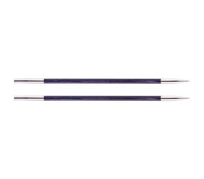 3,00 Knit Pro Спицы съемные "Royale" 3мм для длины тросика 28-126см, ламинированная береза, фиолетовый, 2шт в упаковке, 29251
