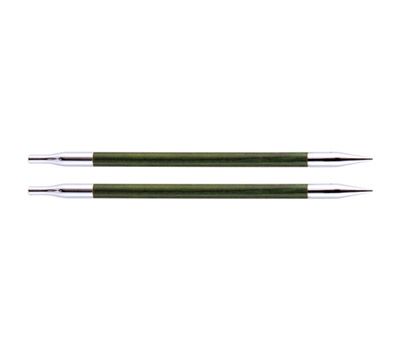 5,50 Knit Pro Спицы съемные "Royale" 5,5мм для длины тросика 28-126см, ламинированная береза, зеленый, 2шт в упаковке, 29258