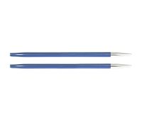 4,00 Knit Pro Съемные спицы "Zing" 4мм для длины тросика 28-126см, алюминий, сапфир (темно-синий), 2шт в упаковке