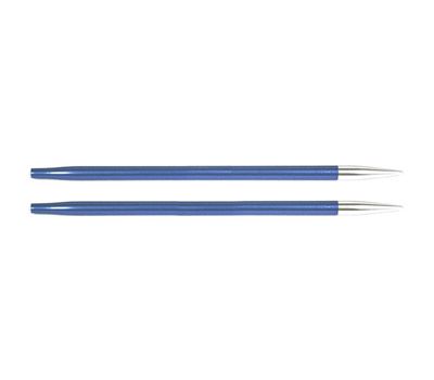 4,00 Knit Pro Съемные спицы "Zing" 4мм для длины тросика 28-126см, алюминий, сапфир (темно-синий), 2шт в упаковке, 47503