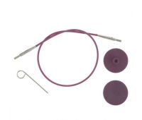 10502 Knit Pro Тросик (заглушки 2шт, ключик) для съемных спиц, длина 56см (готовая длина спиц 80см), фиолетовый