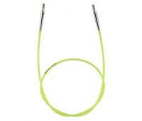 10633 Knit Pro Тросик (заглушки 2шт, ключик) для съемных спиц, длина 35см (готовая длина спиц 60см), зеленый
